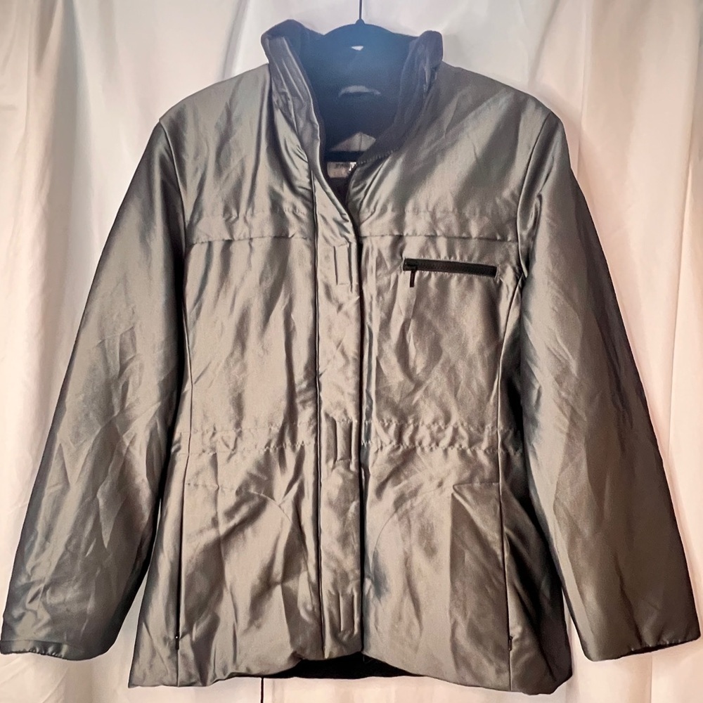 Jones New York Metallic Grey Coat - Size S - Picture 3 of 14